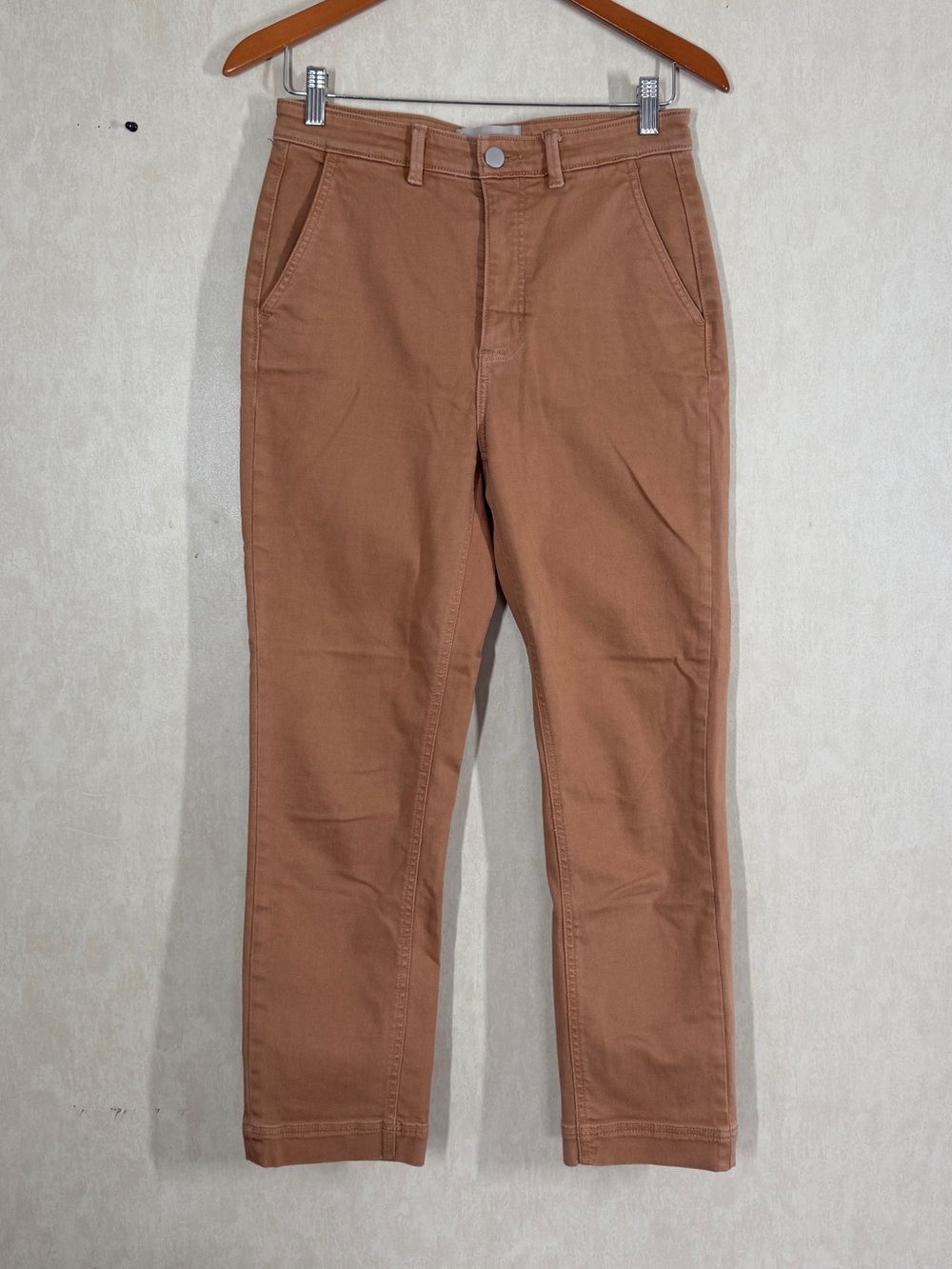 Everlane Women’s The Slim Leg Crop Pants High Rise in Tawny Brown 6